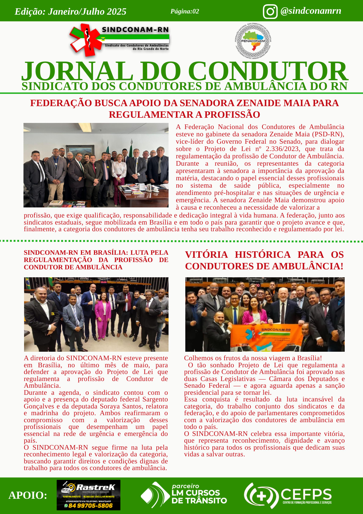 Página 2 do Jornal do Condutor
