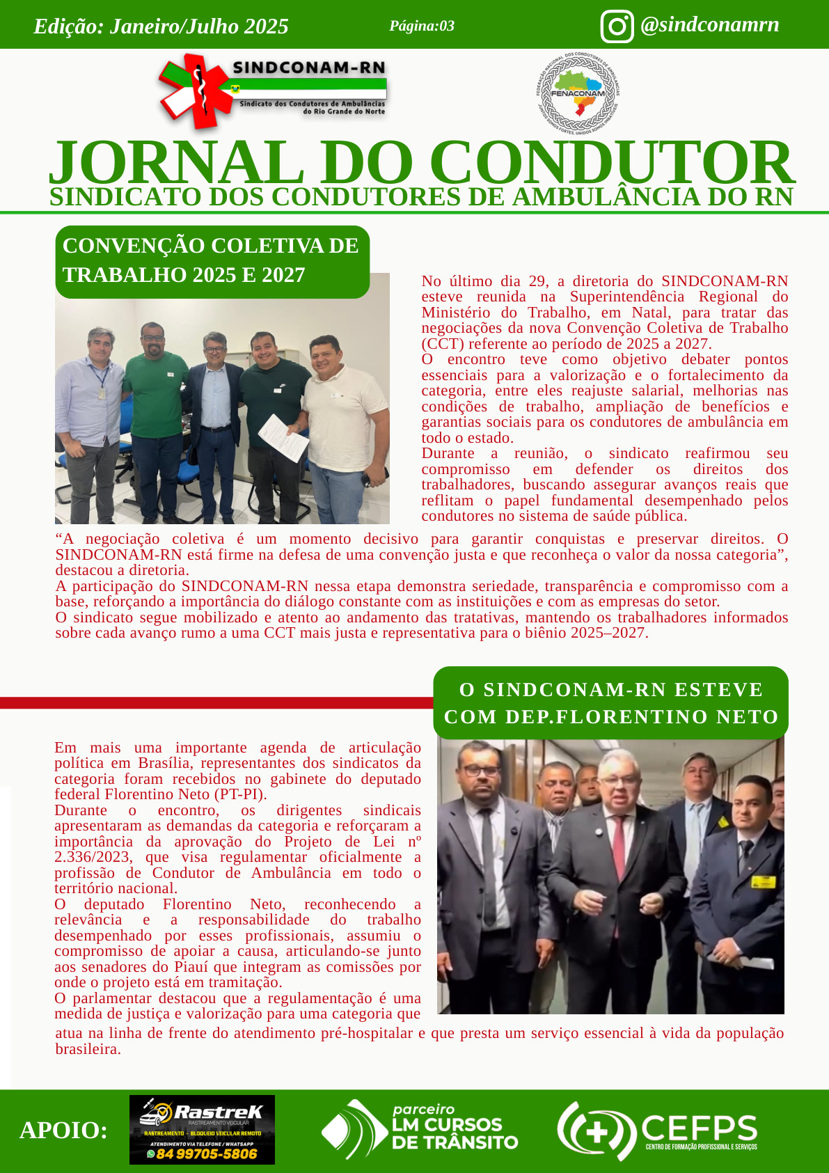 Página 3 do Jornal do Condutor