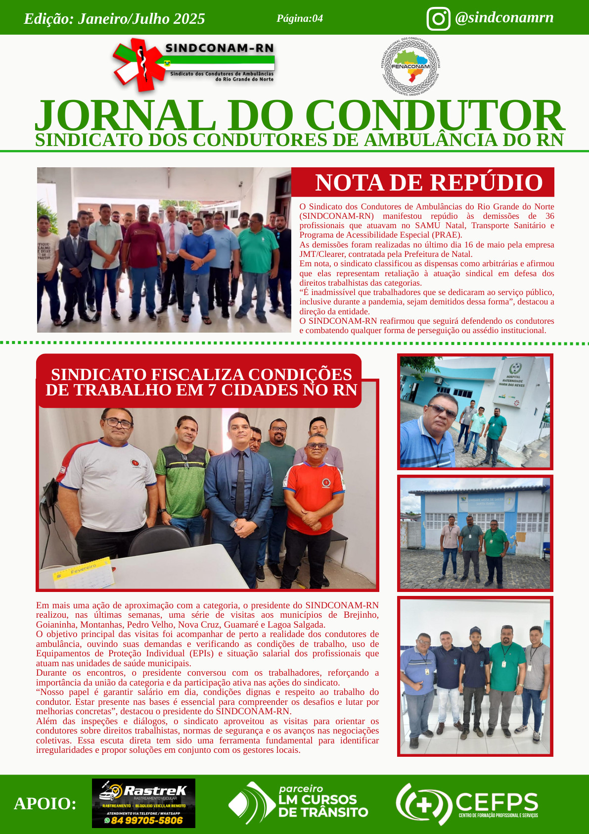 Página 4 do Jornal do Condutor